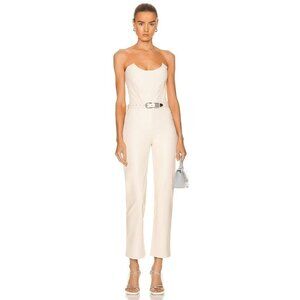 Miaou Junior Faux Leather Pant in Creme Large New as-is Womens Vegan Trousers